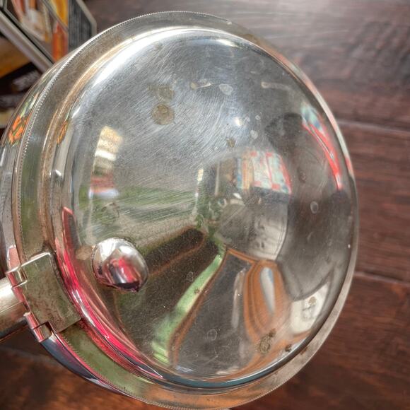 Silent Butler Crumber Hinged Wood Handle Vtg Taunton Silversmith Plated Prop - Picture 3 of 12